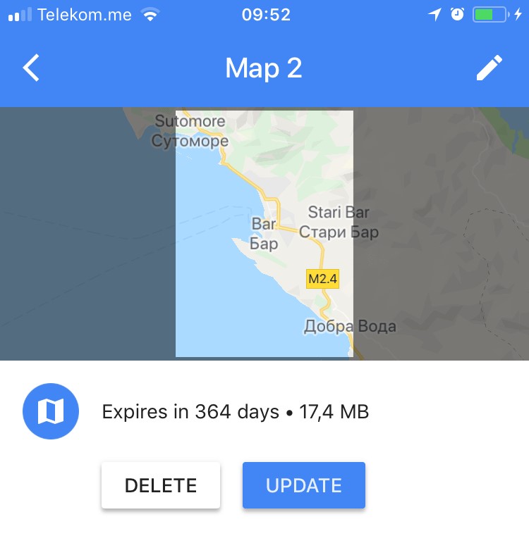 How to get a free Bar Montenegro map using Google Maps on your phone