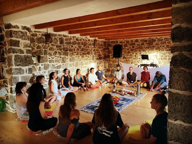 People meditating during yoga retreat Best Yoga Retreats in Montenegro