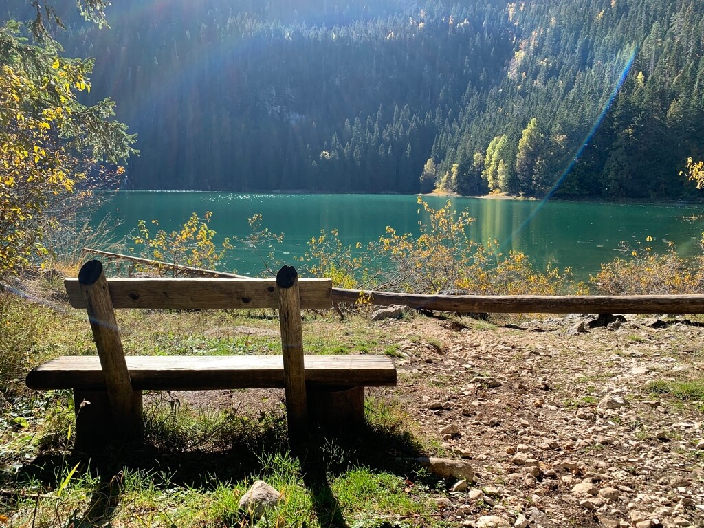 Black Lake bench with view Find out all you need to know about visiting the Black Lake in Montenegro, including how to get there, what to do there and when to go.