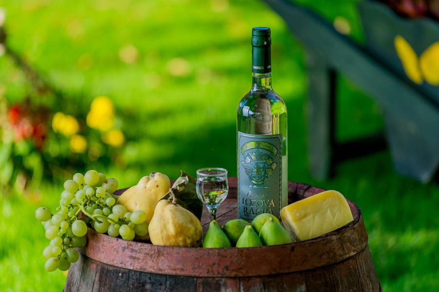 Cermeniza grape brandy with fruit and cheese Wine Tasting in Montenegro: Best Wine Tours in Montenegro