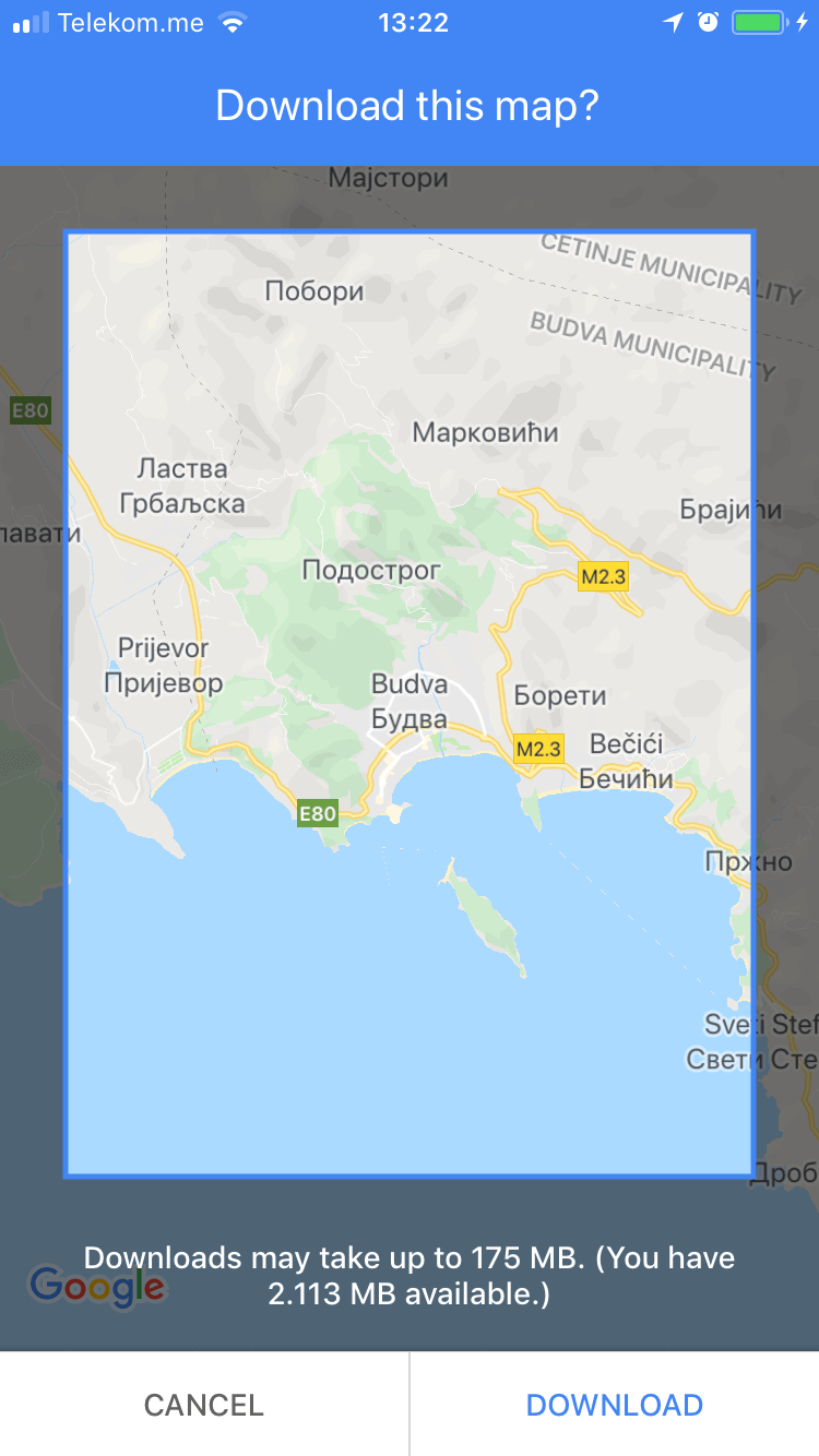 How to download a Budva Map on Google Maps