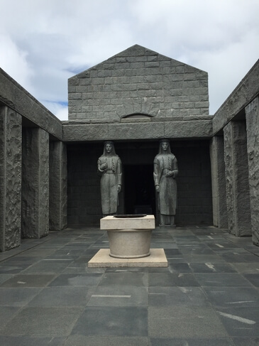 Caryatids at Petar II Petrović Njegoš Mausoleum in Lovćen National Park Petar II Petrović Njegoš Mausoleum in Lovćen National Park