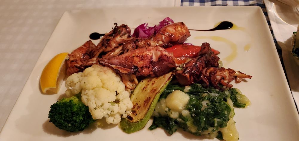 Grilled calamari in Montenegro Grilled calamari in Montenegro