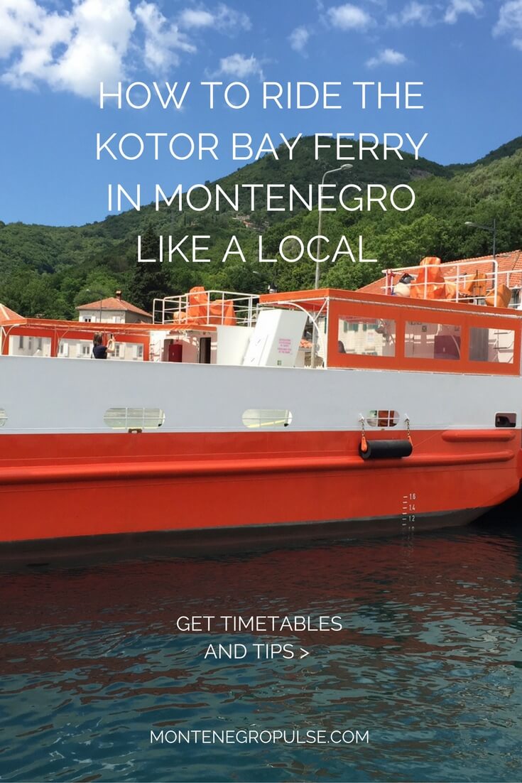 Kotor Bay Ferry in Montenegro