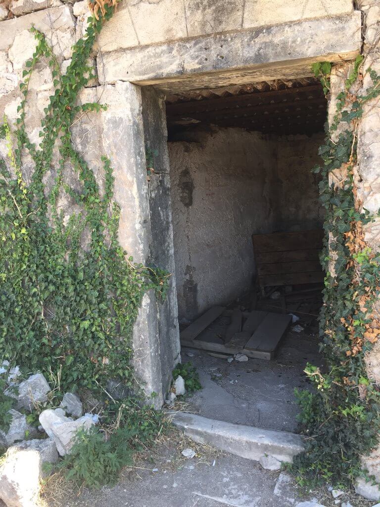 San Giovanni Castle Kotor walls walk up San Giovanni Fortress in Montenegro.