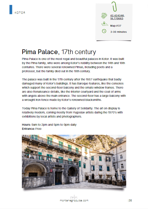Kotor self guided tour excerpt Kotor self guided tour excerpt