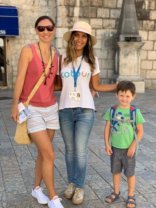Us with our Kotor walking tour guide, Ivana Best Walking Tours of Kotor, Montenegro