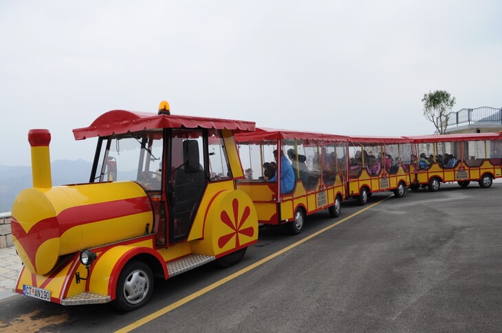Lipa Cave train The train that takes you to the entrance of Lipa Cave, just outside of Cetinje in Montenegro.