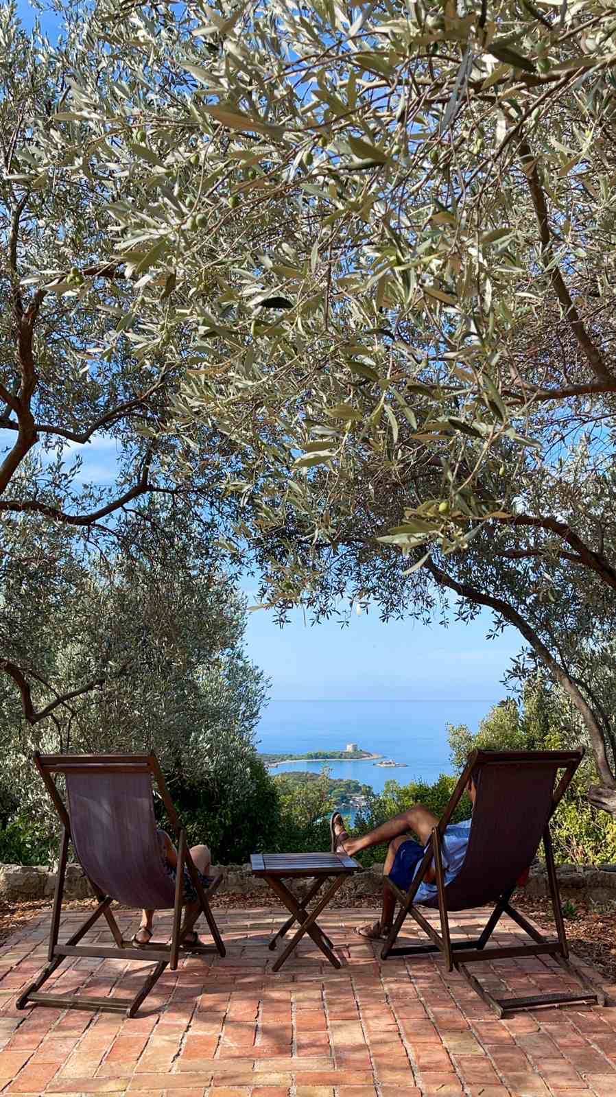 Lustica Peninsula Tour - relaxing in the garden