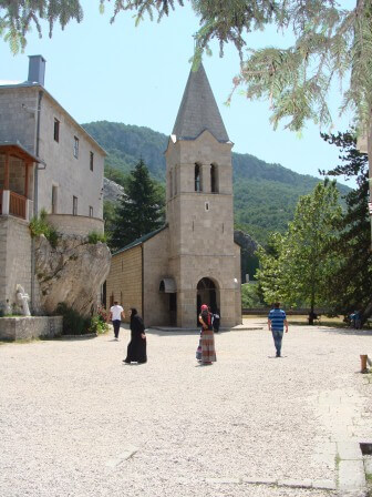 The lower monastery of Ostrog The lower monastery of Ostrog