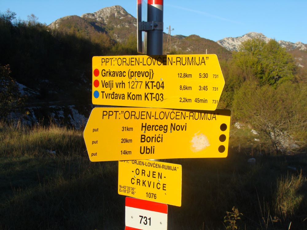 PPT Orjen-Lovcen-Rumija sign