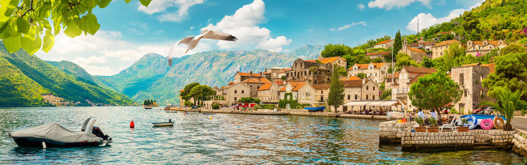Beautiful town of Perast in the Bay of Kotor, Montenegro Beautiful town of Perast in the Bay of Kotor, Montenegro