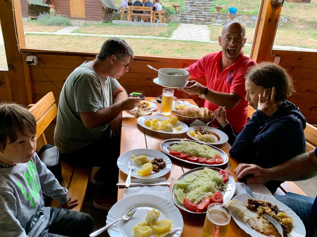 Lunch at the rafting camp Discover some of Montenegro's most beautiful scenery on an exciting family-friendly adventure when you go rafting in Montenegro.