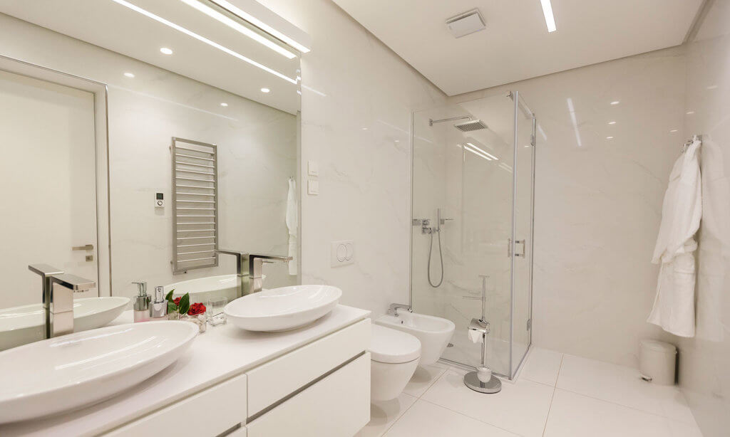 Bathroom Dukley Hotel and Resort review. Is this the best hotel on the Budva Riviera in Montenegro?